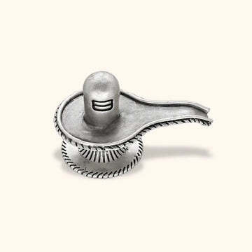 925 Antique Silver Matte Shiv Ling with Rhodium and Lacquer coating for ANti-tarnish.